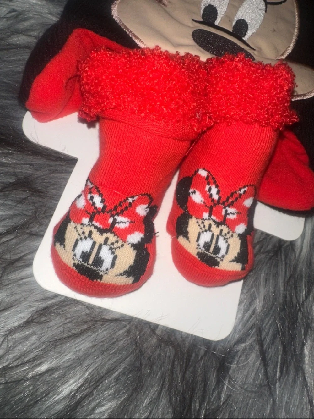 NWT Disney Baby Hat + Sock Set Minnie Mouse